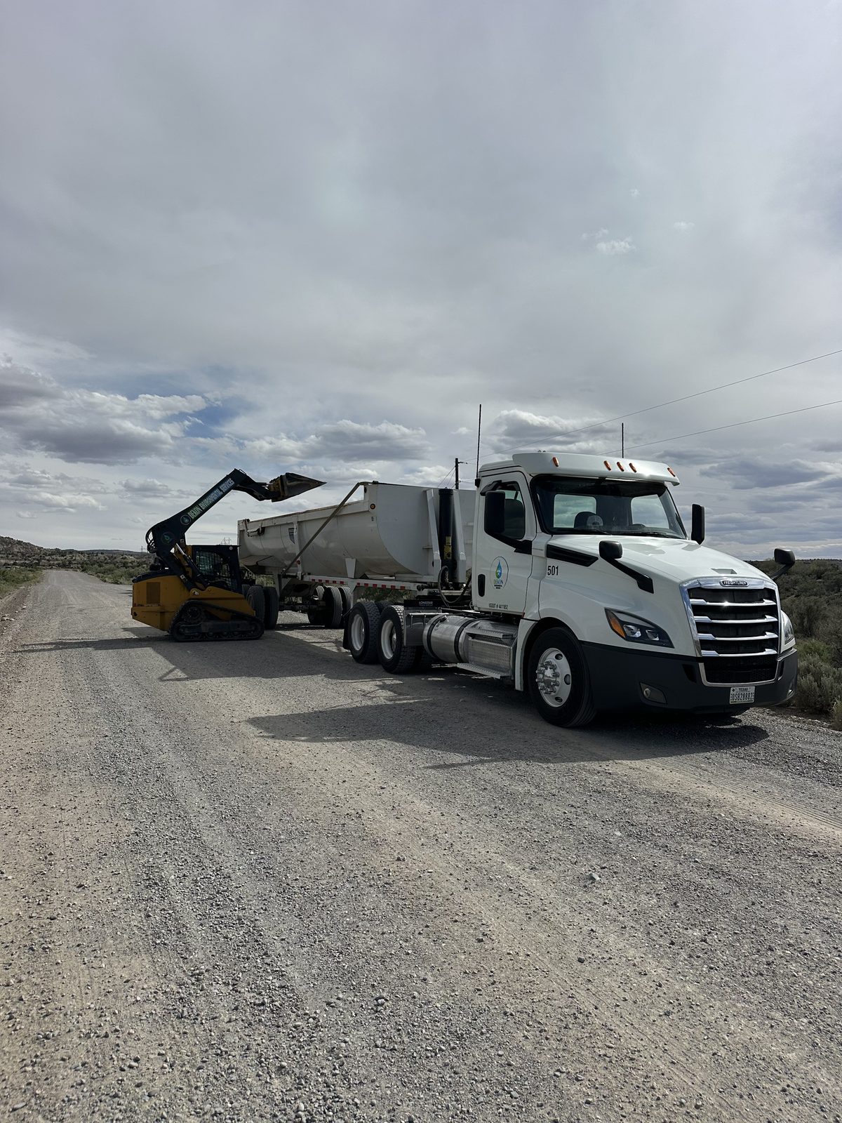 Impacted soil loaded out for manifested disposal